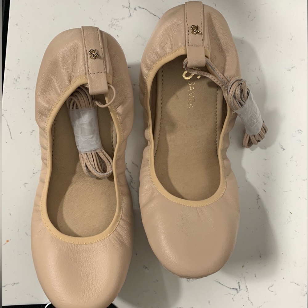 Yosi Samra Beige Ballet Flats
